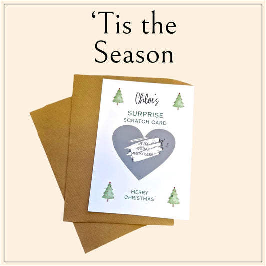 Personalised Scratch and Reveal Christmas Card: Surprise Gift Xmas Card