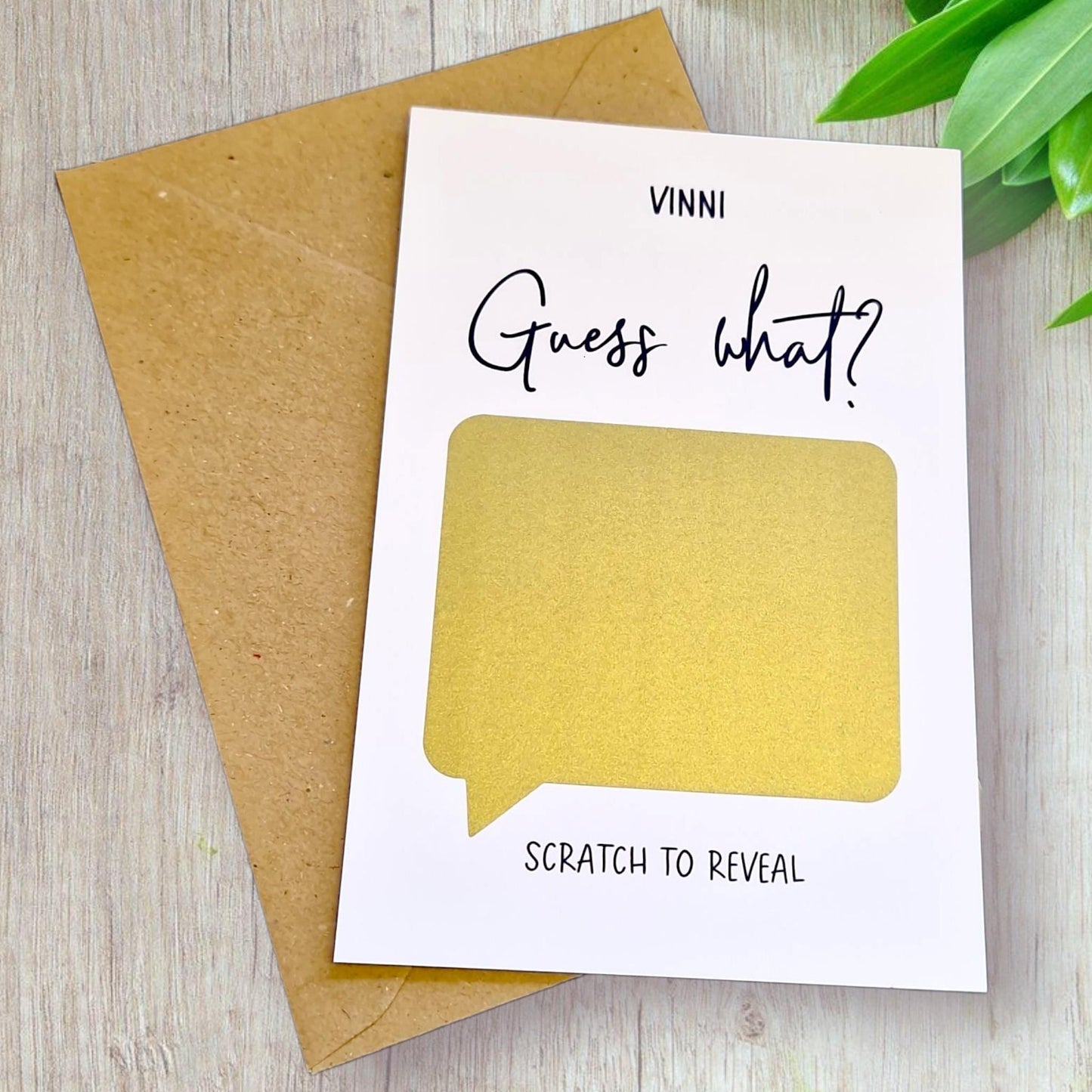 Scratch to reveal, Guess what, Personalised Birthday Surprise Scratch Off Card: Holiday, Concert, Event Reveal
