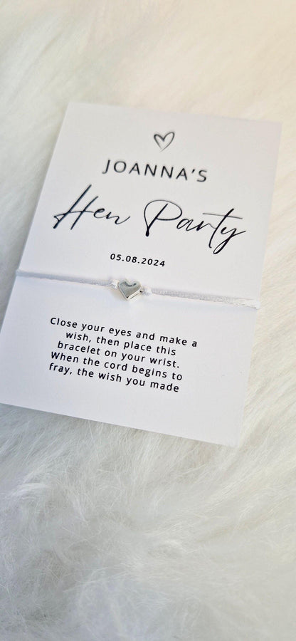 Personalized Hen Party Wish Bracelet: Bride Tribe Favor