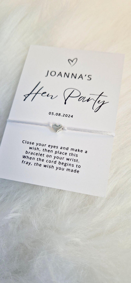 Personalized Hen Party Wish Bracelet: Bride Tribe Favor