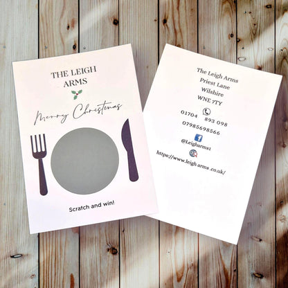 Business Scratchcard, Hospitality Scratch to Reveal Voucher,Scratch to Win, Business Stationery - Custom Scratch Cards - Lottery Cards