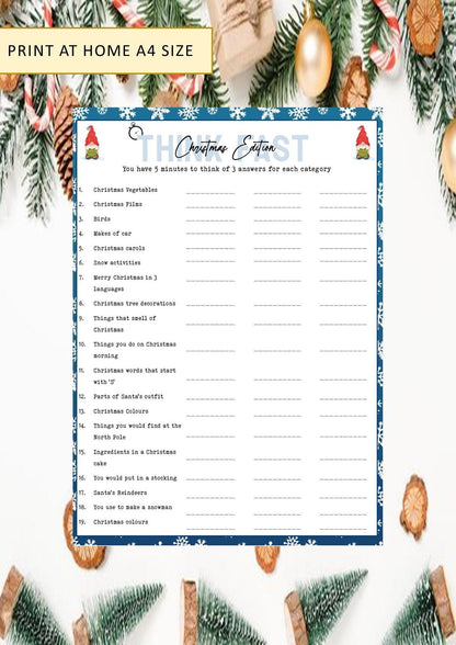 Christmas Trivia Game: Holiday Party Icebreaker (Printable PDF)