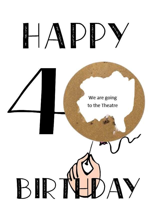 Personalised 40th Forty Birthday Scratch Reveal Card: Surprise Gift Ticket