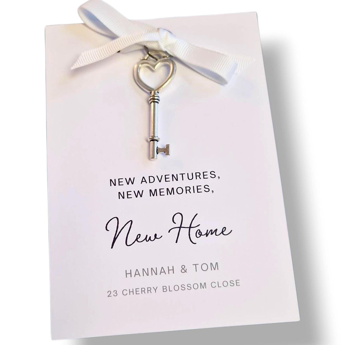 Personalised New Home Key on card, Congratulations On Your New Home, New Home Card For Friends Or Family, Moving Card, New Home Gift