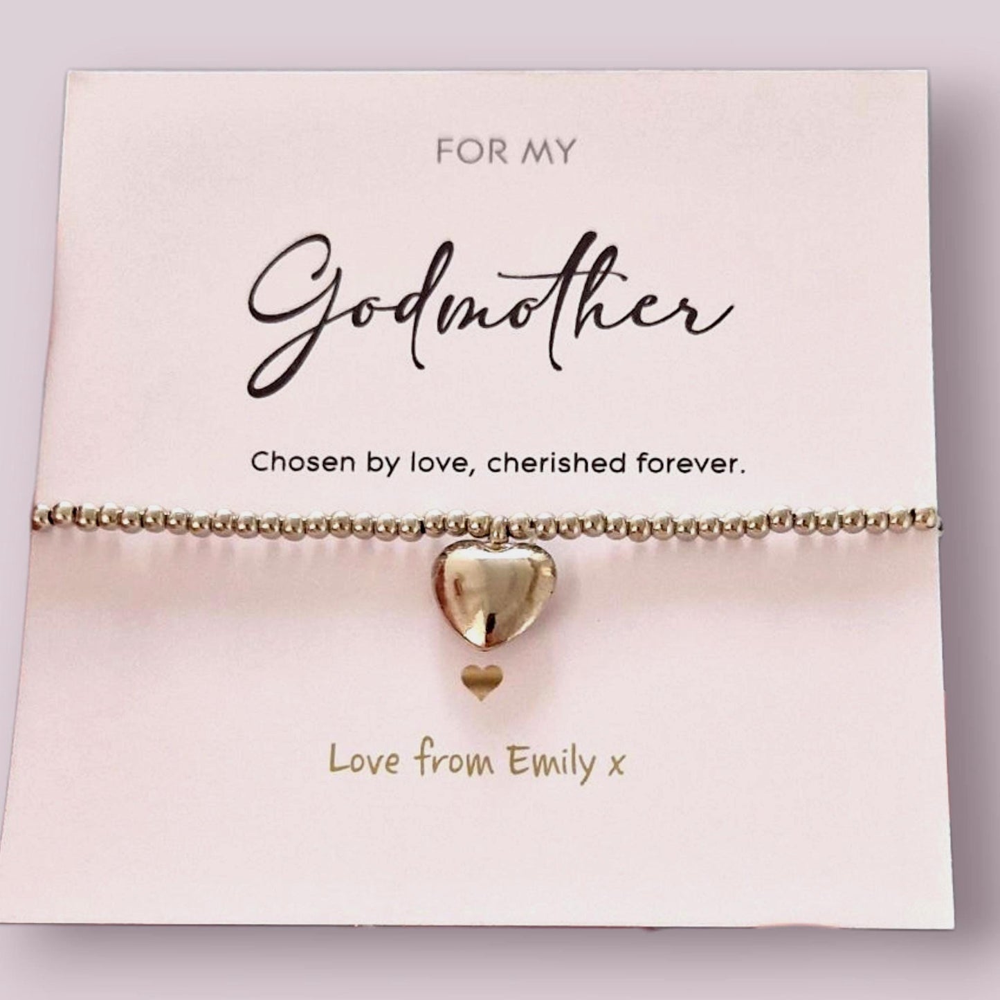For my Godmother - Personalised Godmother Bracelet: Meaningful Keepsake Gift - Chosen with love, cherished forever MC101