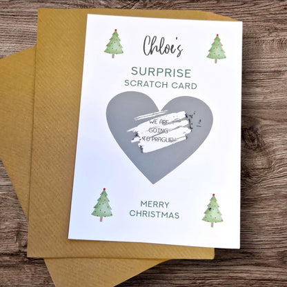 Personalised Scratch and Reveal Christmas Card: Surprise Gift Xmas Card