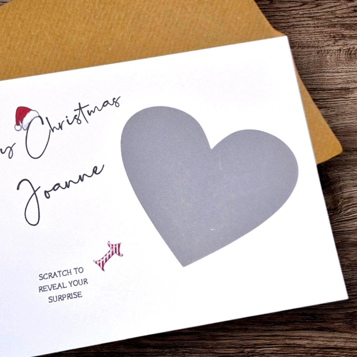 Personalised Christmas scratch and reveal card - Christmas surprise - Card - Christmas gift - surprise gift - scratch and see