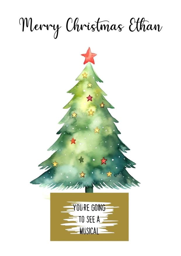 Surprise Reveal Card, Christmas Card, Surprise Gift Reveal, Scratch Card, Personalised