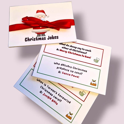 Christmas Jokes 30: Funny Holiday Cards, Kids Party Favours - Cracker - Small - 15 cards