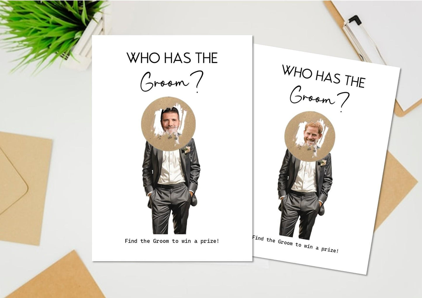 Who Has The Groom Scratch Off Game: Bridal Shower Fun - Scratch card game