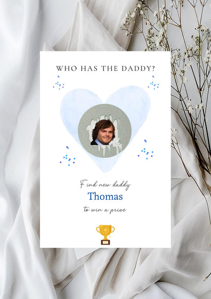 Printed Baby Shower Game Who Has The Daddy Scratch Off, Scratch Off Baby Shower Game, Who Has the Daddy Celebrity Edition, Baby Shower Games