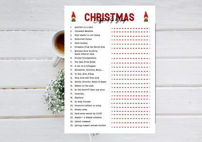 Cryptic Pop Group Christmas Digital Download Game - Fun Holiday Puzzle, Festive Challenge, Instant Download