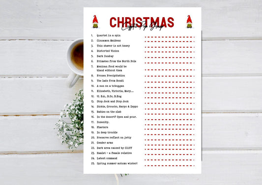 Cryptic Pop Group Christmas Digital Download Game - Fun Holiday Puzzle, Festive Challenge, Instant Download