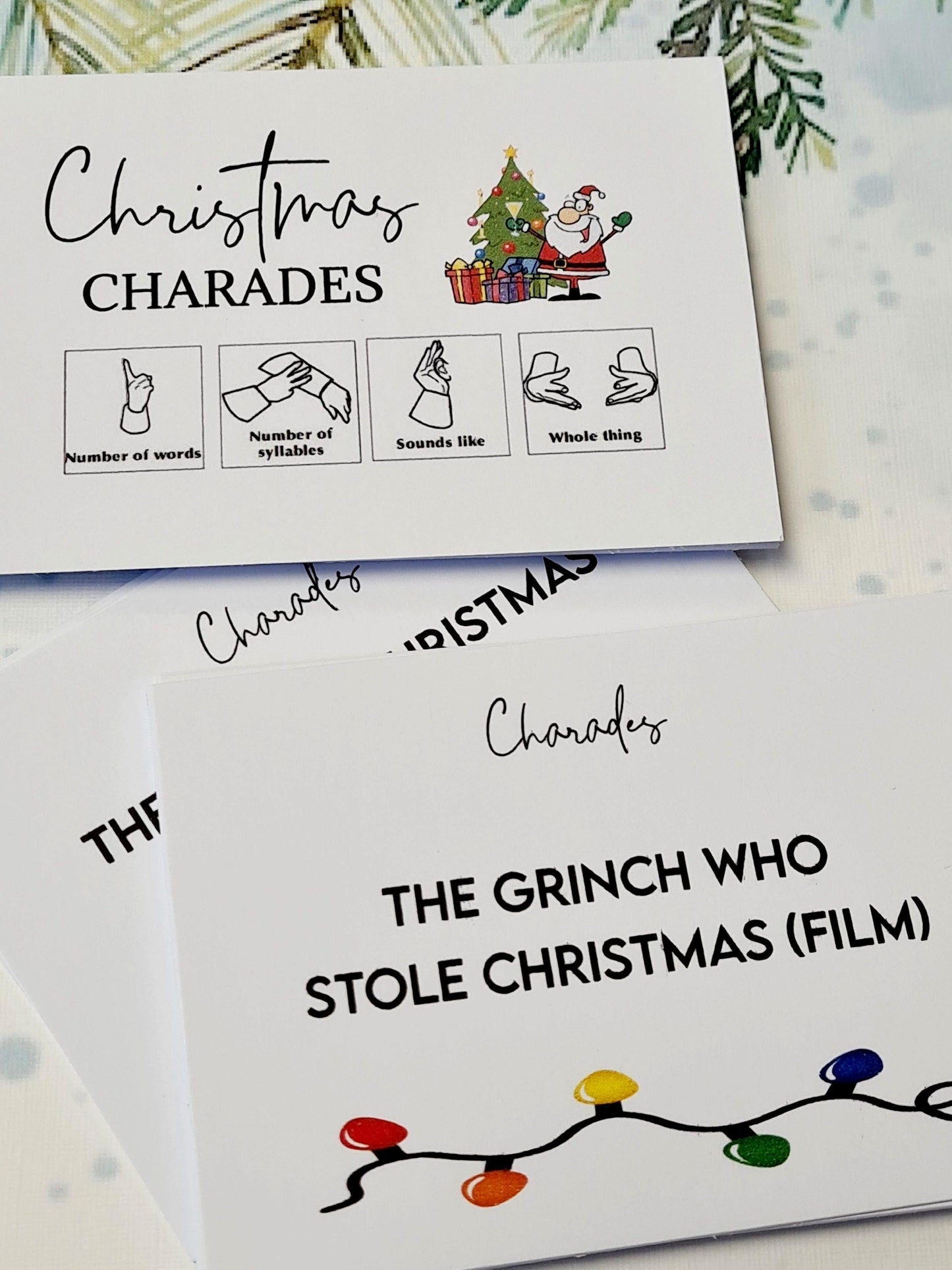 Charades Christmas games, Christmas Stocking Filler, Family Christmas, Christmas Eve Gift, Christmas Table Present