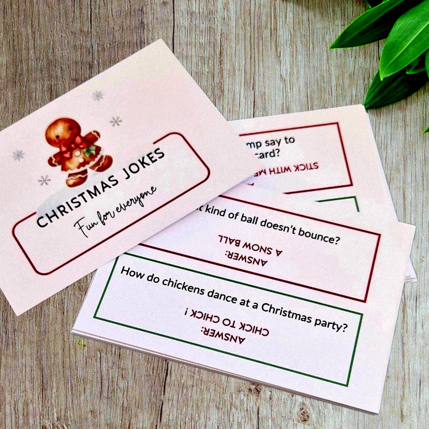 Christmas Jokes: Funny Holiday Cards, Kids Party Favours - Cracker - Small - 15 cards 30 jokes