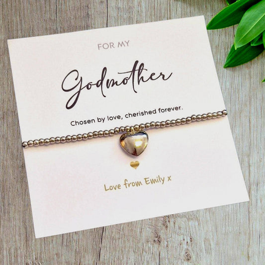 For my Godmother - Personalised Godmother Bracelet: Meaningful Keepsake Gift - Chosen with love, cherished forever MC101