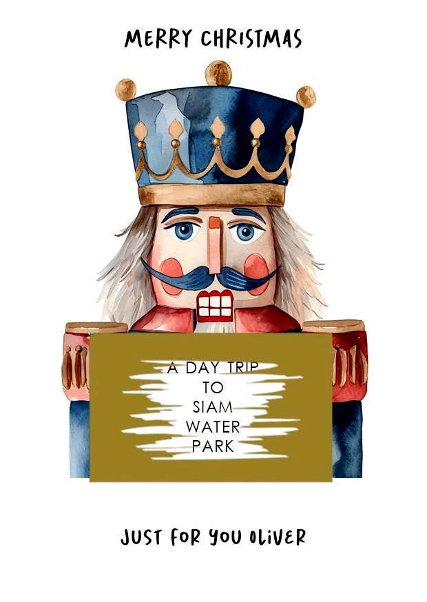 Personalised Nutcracker Christmas Gift Scratch Card: Surprise Gift Reveal