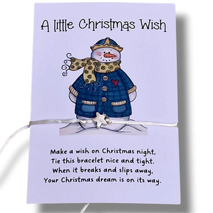 BULK - A Little Christmas Wish Bracelet | Christmas Gift | Christmas Car Wish Bracelet | PTA Gift | Bulk Gift | Snowman