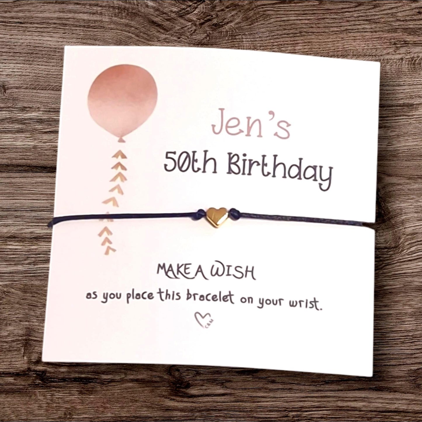 Balloon Birthday Wish String Charm Bracelet - Party Goodie Bag Filler - Personalised - Any Age - Birthday Weekend - Celebration- YY7