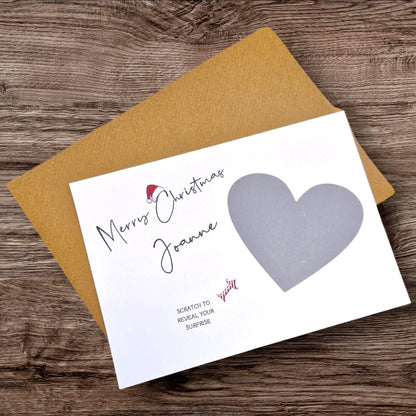 Personalised Christmas scratch and reveal card - Christmas surprise - Card - Christmas gift - surprise gift - scratch and see