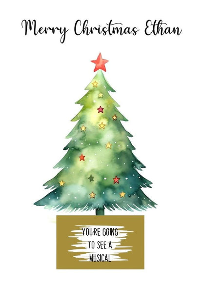 Surprise Reveal Card, Christmas Card, Surprise Gift Reveal, Scratch Card, Personalised