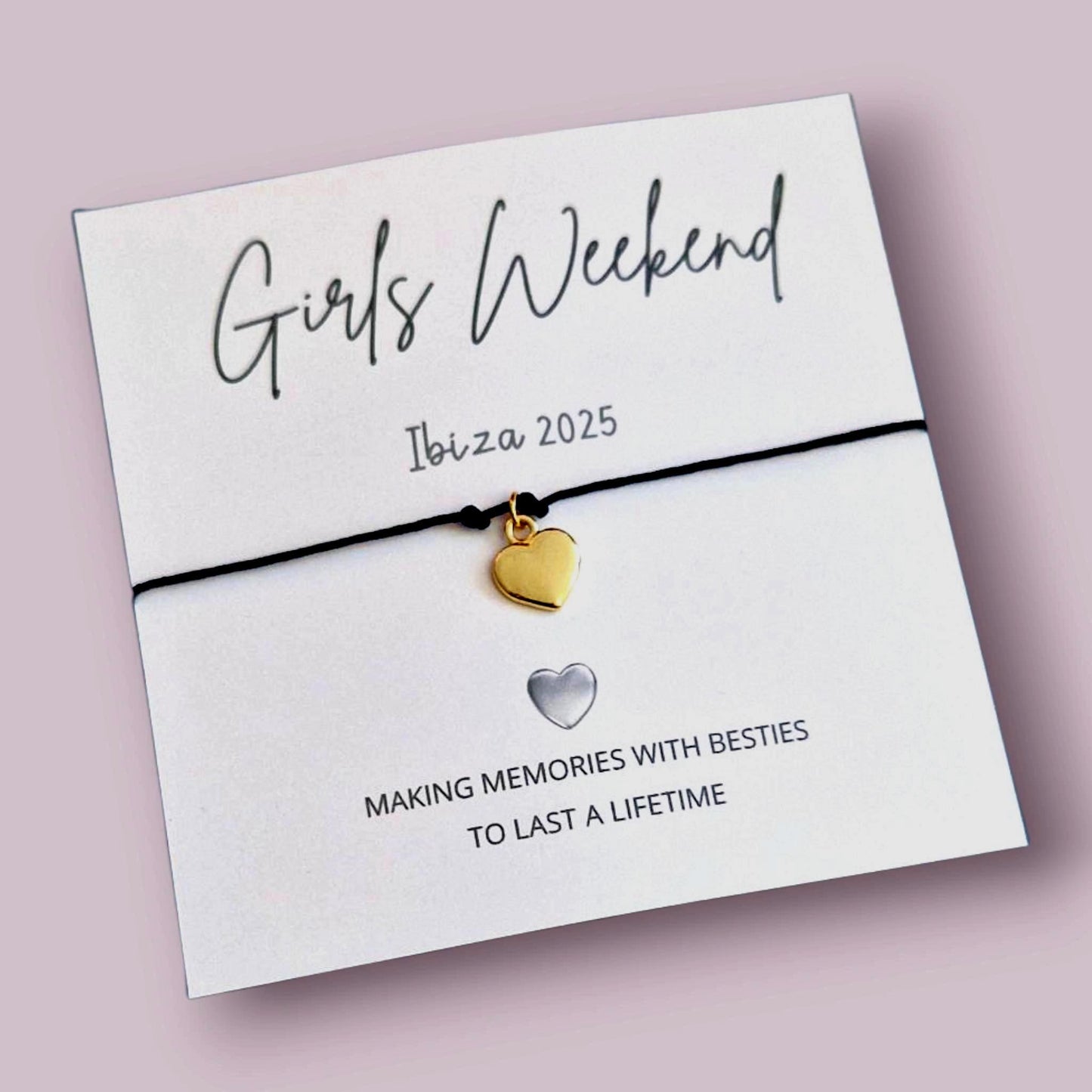 Girls Trip I Girls Holiday I Girls Weekend Wish Bracelet: Minimalist Friendship Jewellery