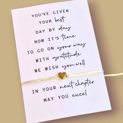 Farewell Wish Bracelet: New Adventure, Bon Voyage Gift