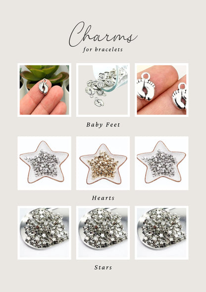 Botanical Fern Baby Shower Wish Bracelet – Personalized Keepsake