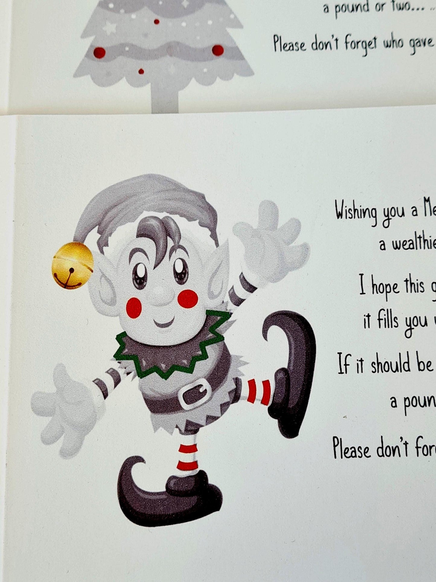 Scratch Card Holder Gift, Novelty Christmas Lottery Ticket Holders, Table Decoration -Elf, Santa,Snowman,Reindeer, Tree Designs - GS2