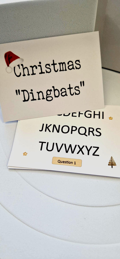 Christmas Dingbats Game: Festive Table Talkers, Cracker Fillers, Stocking Filler, 20 Dingbat cards