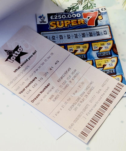 Novelty Christmas Lottery Ticket Holders - Scratch Card Gift -Table Decoration - Festive - Houses and Trees I Team Gift I Colleagues I HS3