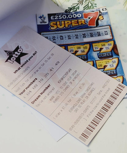 Funny Rudolph Christmas Lottery Ticket Holder: Novelty Festive Favour - Scratch Card Holder - Table Favour - Cracker Alternative