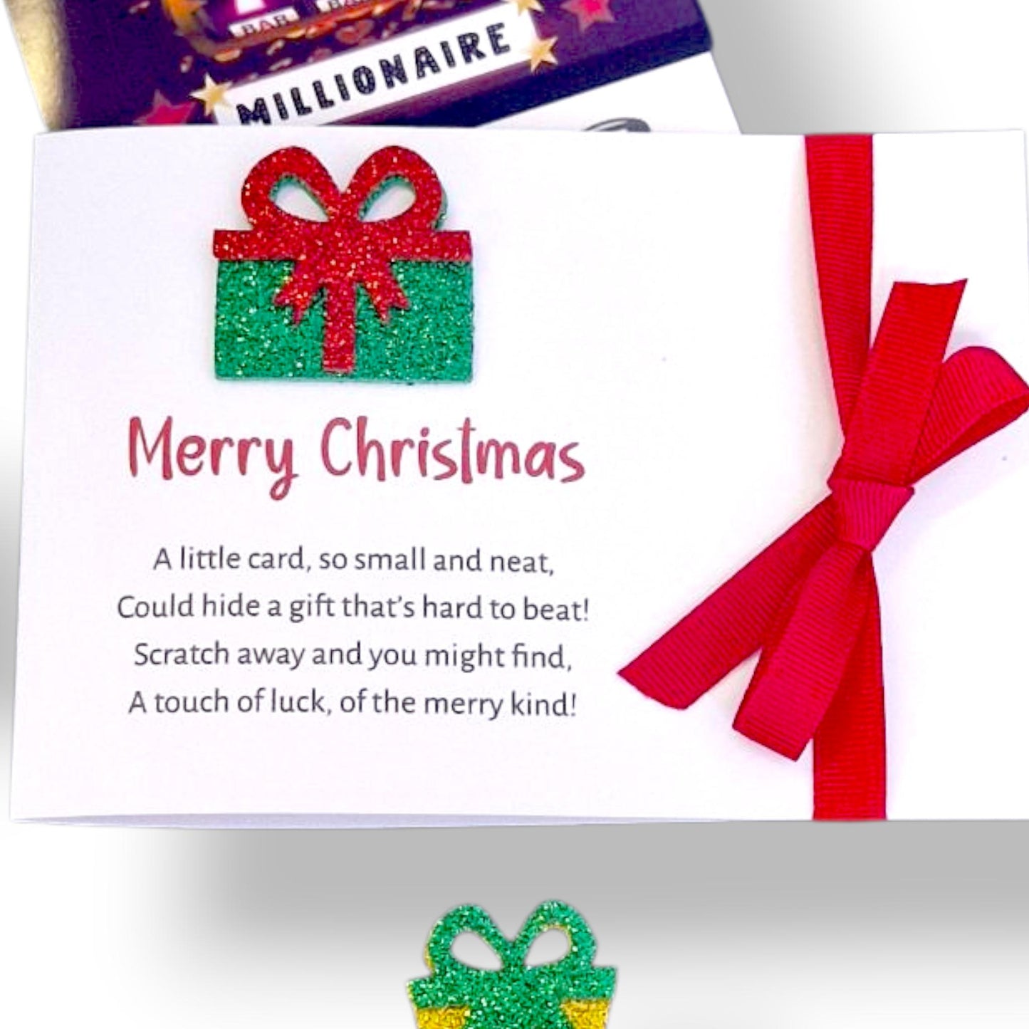 Funny Christmas Gift Box Christmas Lottery Ticket Holder: Novelty Festive Favour - Scratch Card Holder - Table Favour - Cracker Alternative