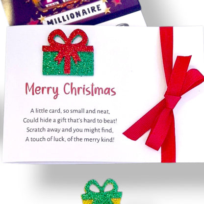 Funny Christmas Gift Box Christmas Lottery Ticket Holder: Novelty Festive Favour - Scratch Card Holder - Table Favour - Cracker Alternative