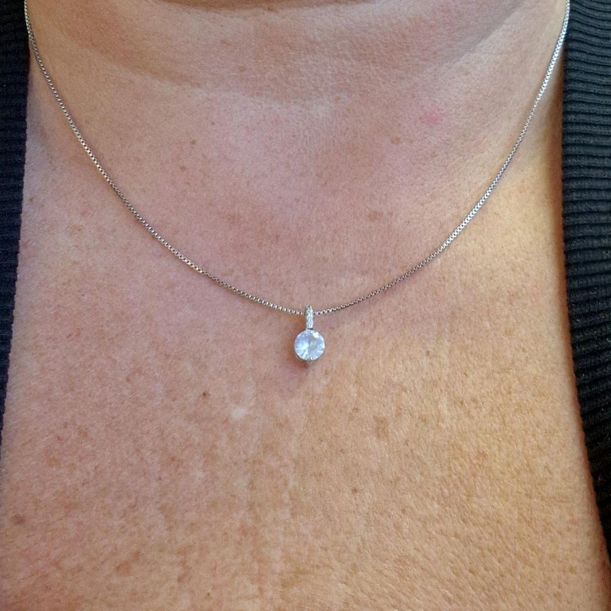 Merry Christmas Silver 925 Cubic Zircon Necklace – Gift Boxed with Personalised Card – Holiday jewellery Gift for Her - 18" Chain