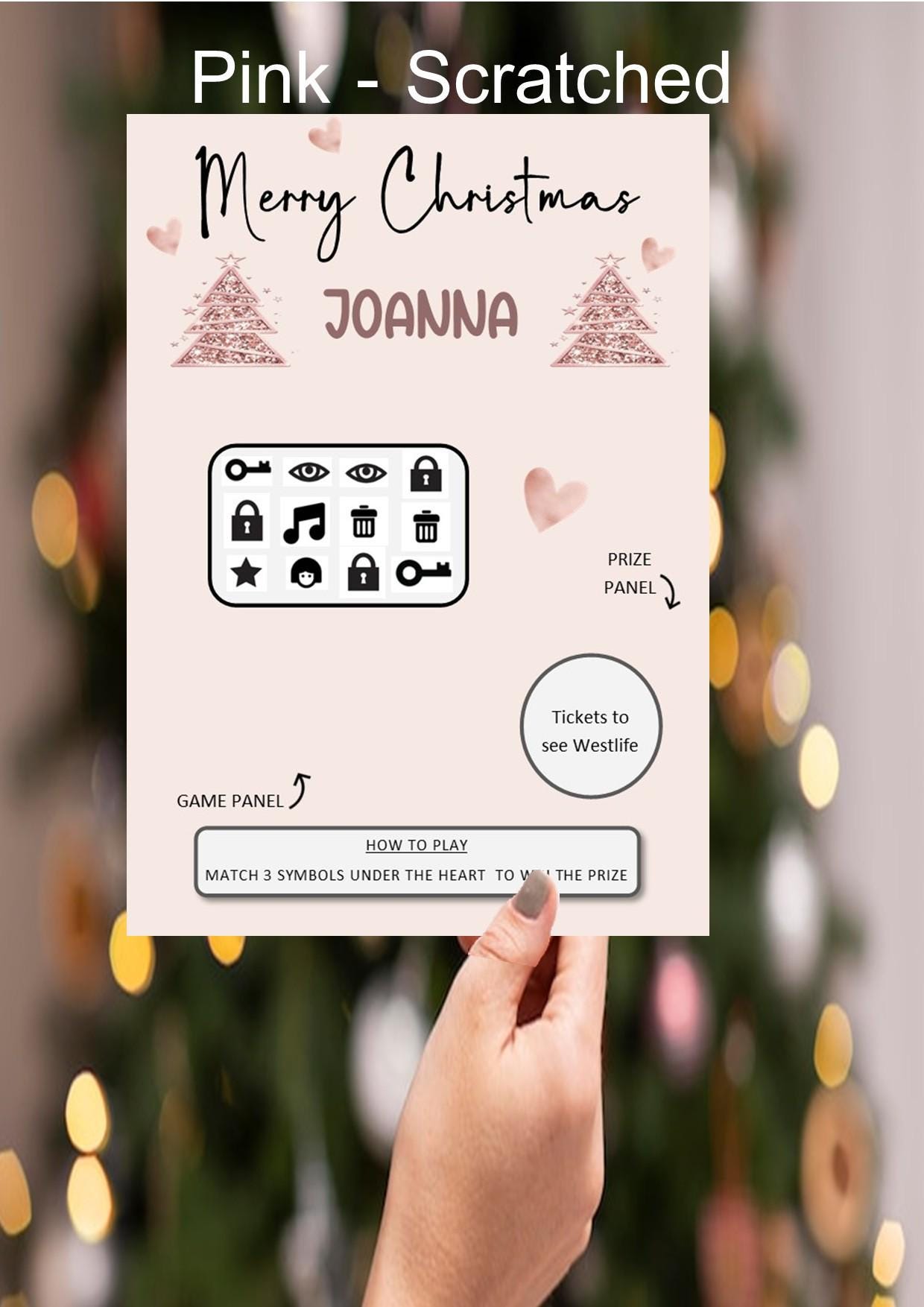 Surprise Scratch Card: Surprise Holiday, Festival, Concert Reveal Gift, fun gift, Christmas,  Birthday, Personalised, Scratch to reveal gift