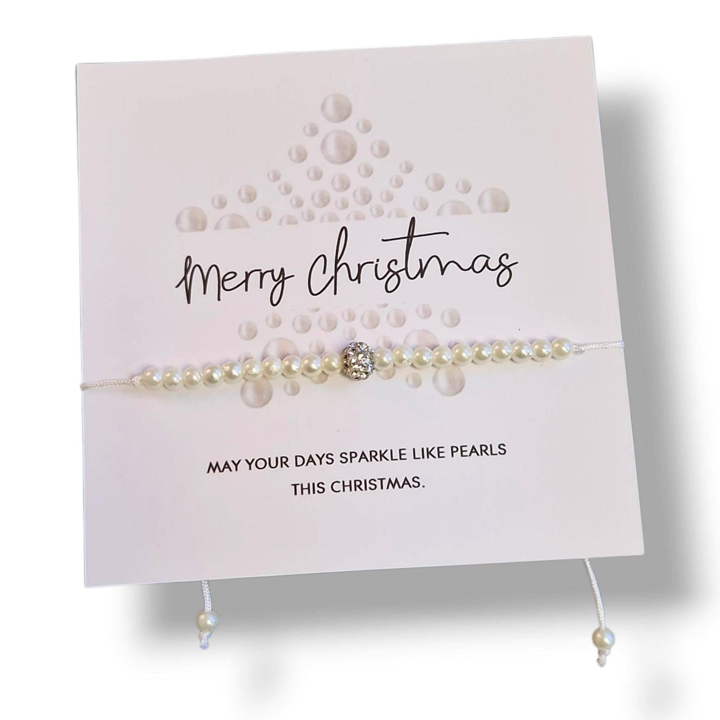 Pearl Wish Bracelet – Christmas Gift for Her, Elegant Wish Bracelet, Handmade Jewellery, Stocking Filler, Secret Santa