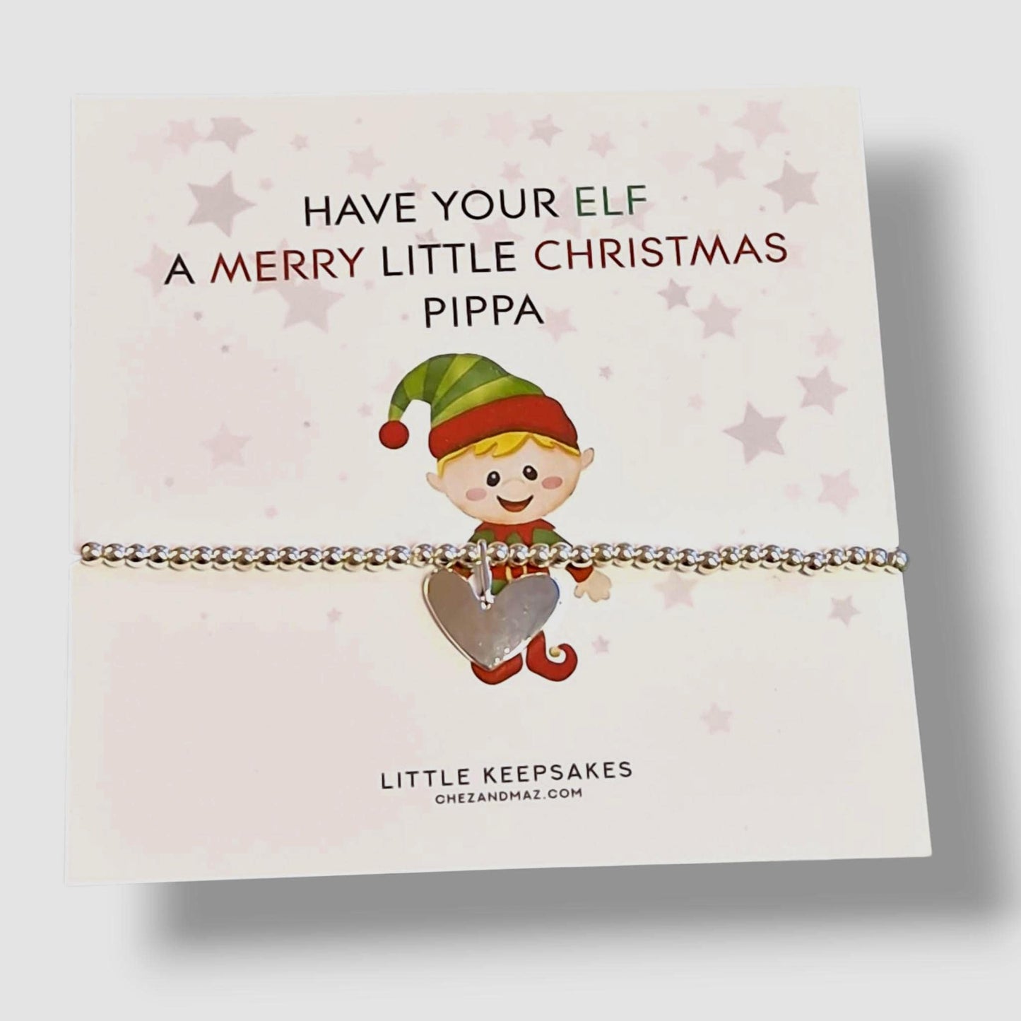 Merry Little Christmas Bracelet Gift | Have your Elf I  Silver Plated | Festive Jewellery Keepsake - C10