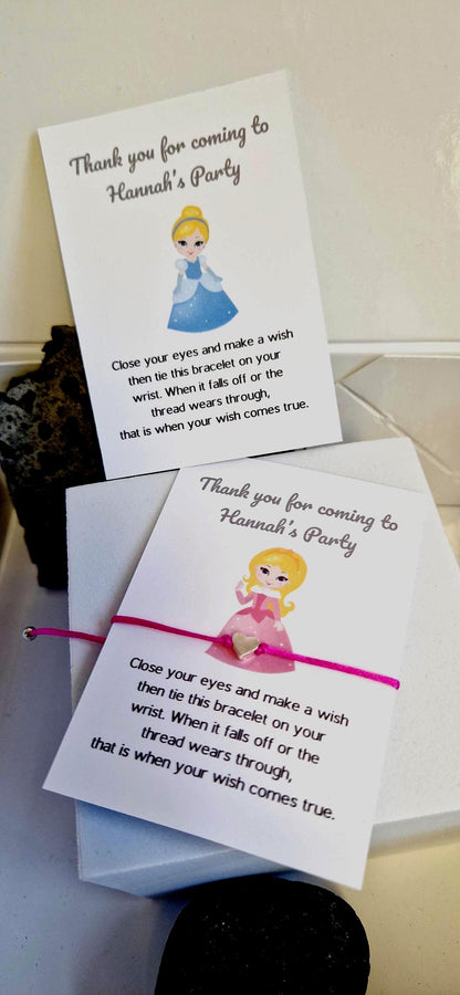 Princess Wish Bracelet: Magical Birthday Party Favour - Keepsake - Party Bag Filler