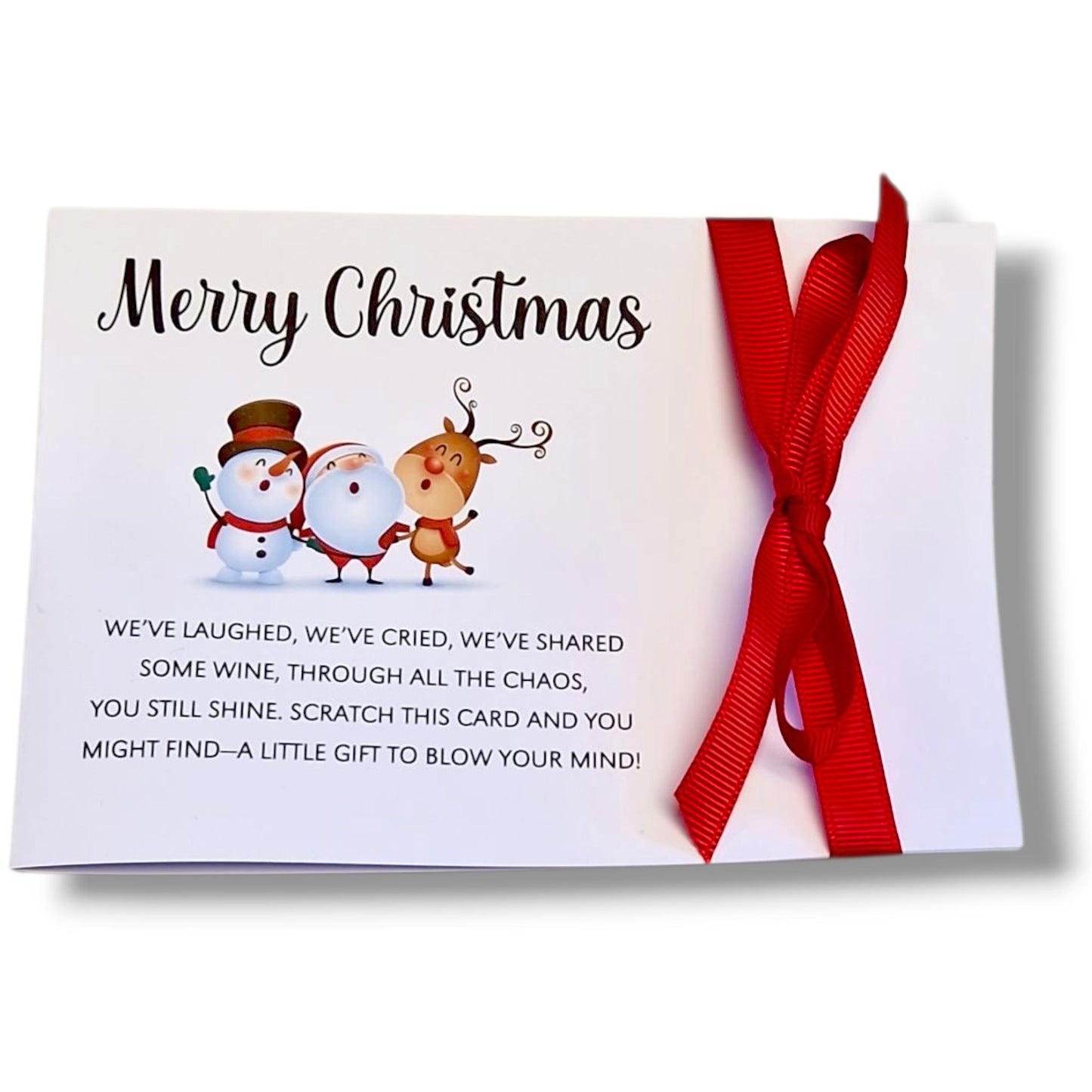 Funny Christmas Scratch Card Holder for Best Friend – Fun Holiday Gift, Could Be a Winner! Grab a Coin & Reveal Your Festive Surprise