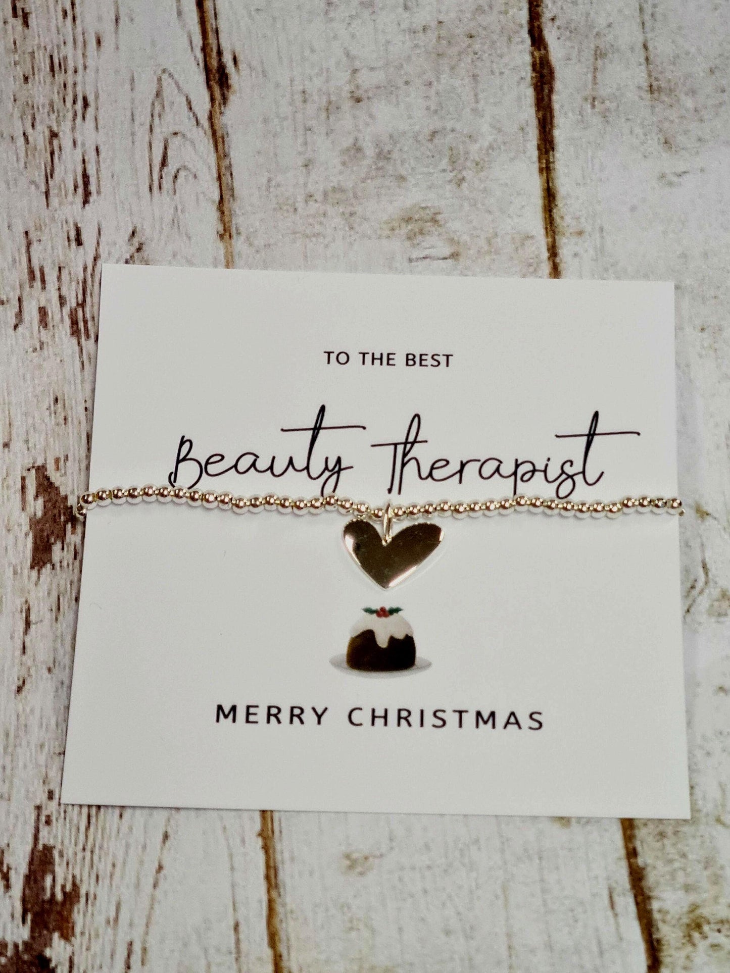 Beauty Therapist, Hairdresser, Massage Therapist, Nail Tech-Secret Santa- Silver Plated Charm Bracelet - Bracelet - Christmas Gift
