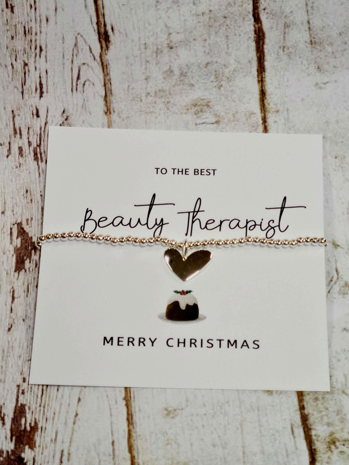 Beauty Therapist, Hairdresser, Massage Therapist, Nail Tech-Secret Santa- Silver Plated Charm Bracelet - Bracelet - Christmas Gift