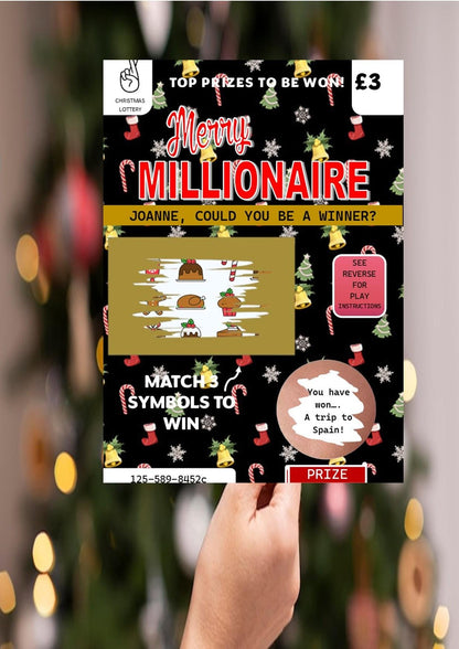 Scratch Card: Surprise Holiday, Festival, Concert Reveal Gift, fun gift, Christmas, Birthday, Personalised, Scratch to reveal gift