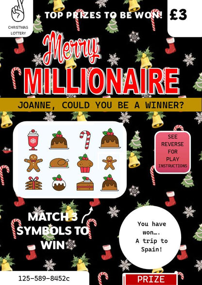 Scratch Card: Surprise Holiday, Festival, Concert Reveal Gift, fun gift, Christmas, Birthday, Personalised, Scratch to reveal gift