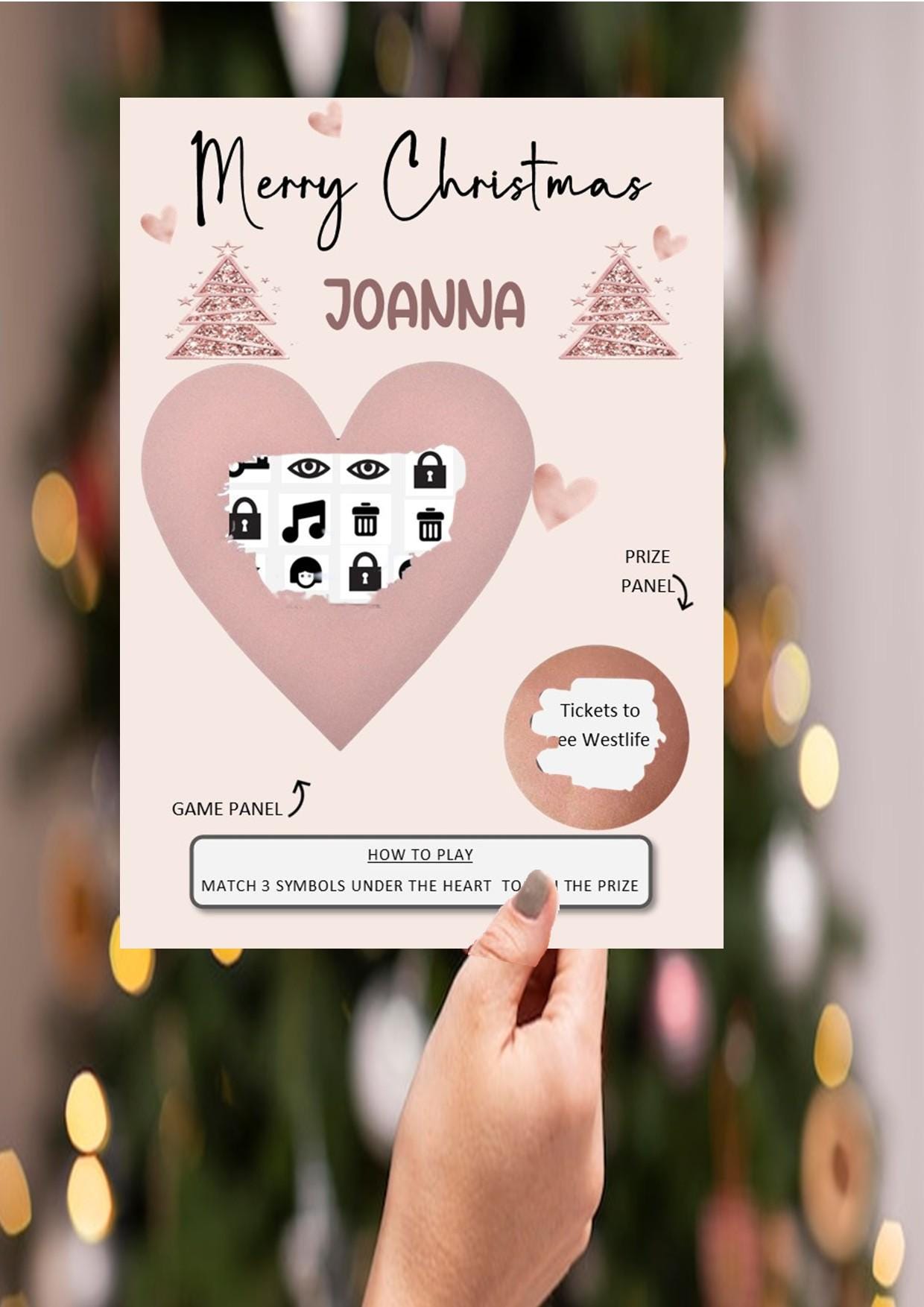 Surprise Scratch Card: Surprise Holiday, Festival, Concert Reveal Gift, fun gift, Christmas,  Birthday, Personalised, Scratch to reveal gift