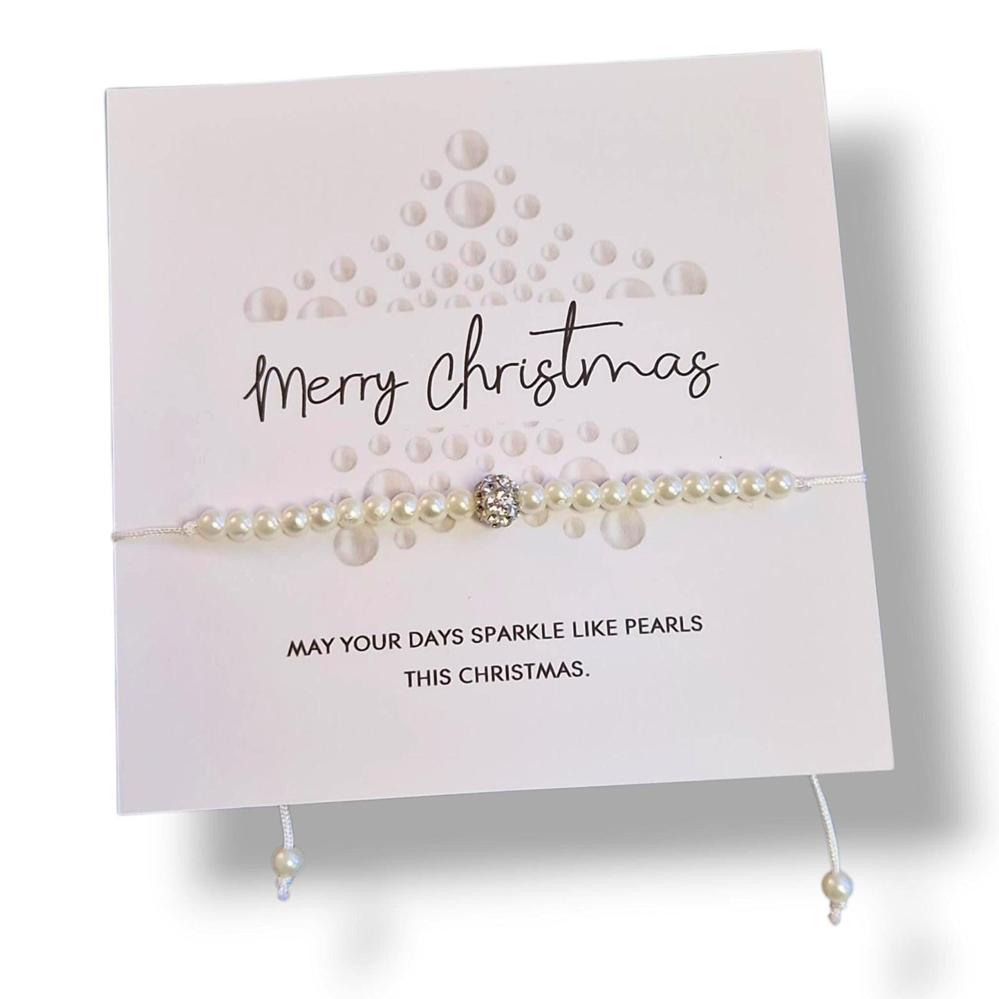Pearl Wish Bracelet – Christmas Gift for Her, Elegant Wish Bracelet, Handmade Jewellery, Stocking Filler, Secret Santa