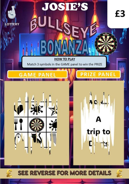 Darts Scratch Off Card: Surprise Gift for Darts players and Darts Fans, fun lotto, Personalised, Christmas, Birthday