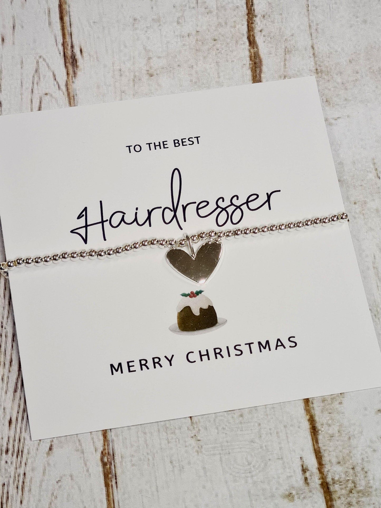 Beauty Therapist, Hairdresser, Massage Therapist, Nail Tech-Secret Santa- Silver Plated Charm Bracelet - Bracelet - Christmas Gift