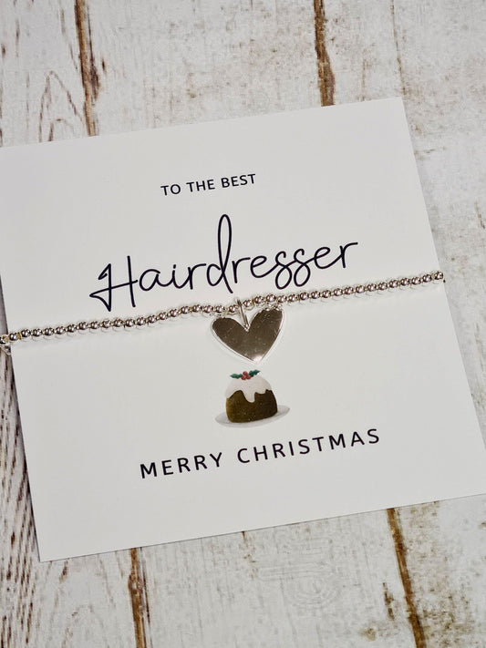 Beauty Therapist, Hairdresser, Massage Therapist, Nail Tech-Secret Santa- Silver Plated Charm Bracelet - Bracelet - Christmas Gift