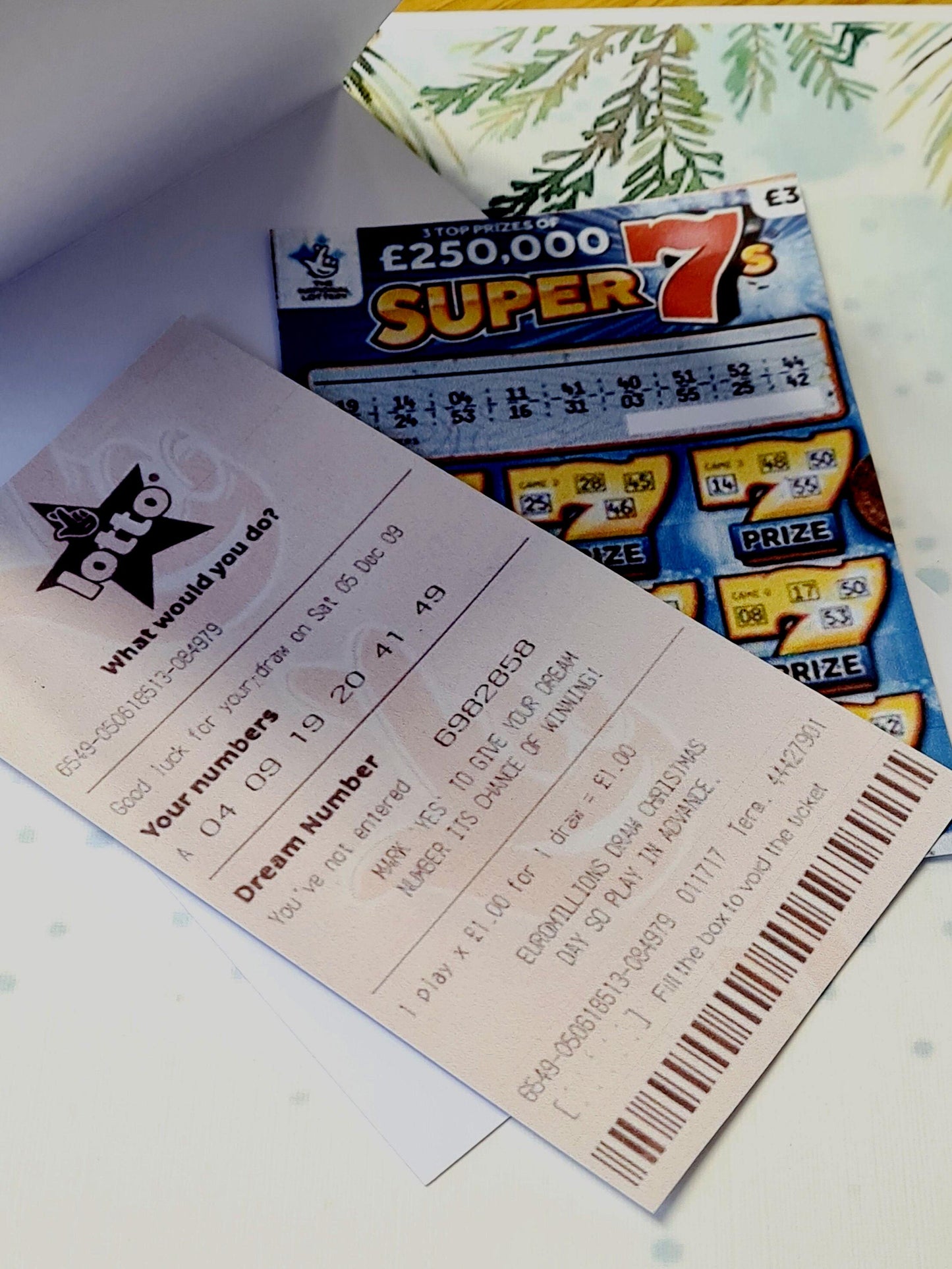 Christmas Lottery Ticket Holders – Scratch Card Gift – Holiday Party Favour – Festive Houses and Trees – e Stocking Filler HS3